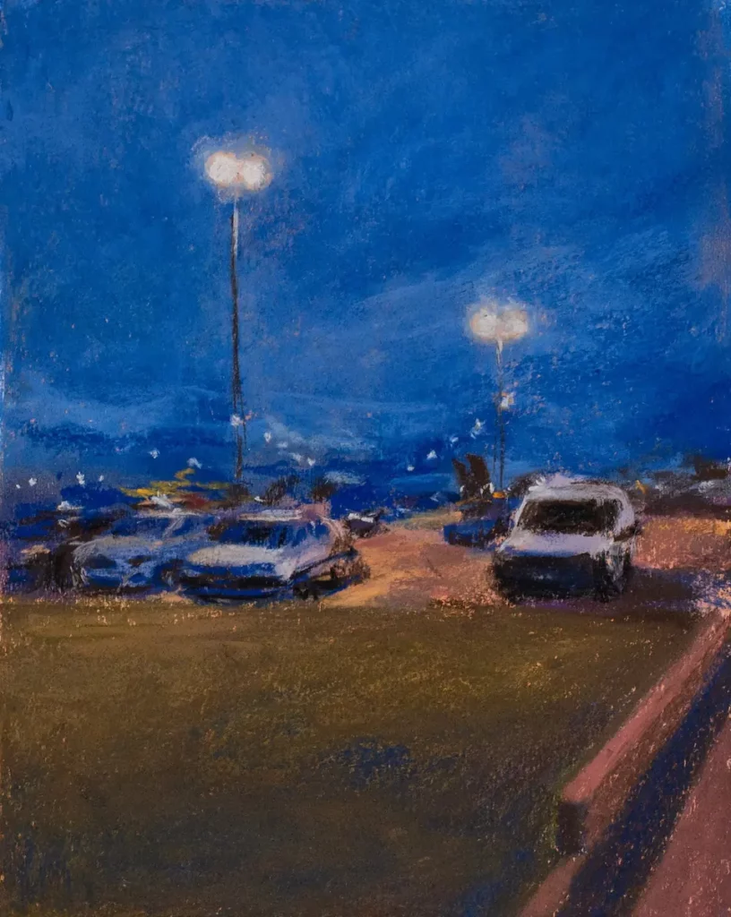 Nocturne 1, 2024, pastel, 21.5 x 28.2 cm, 350€ (encadré)