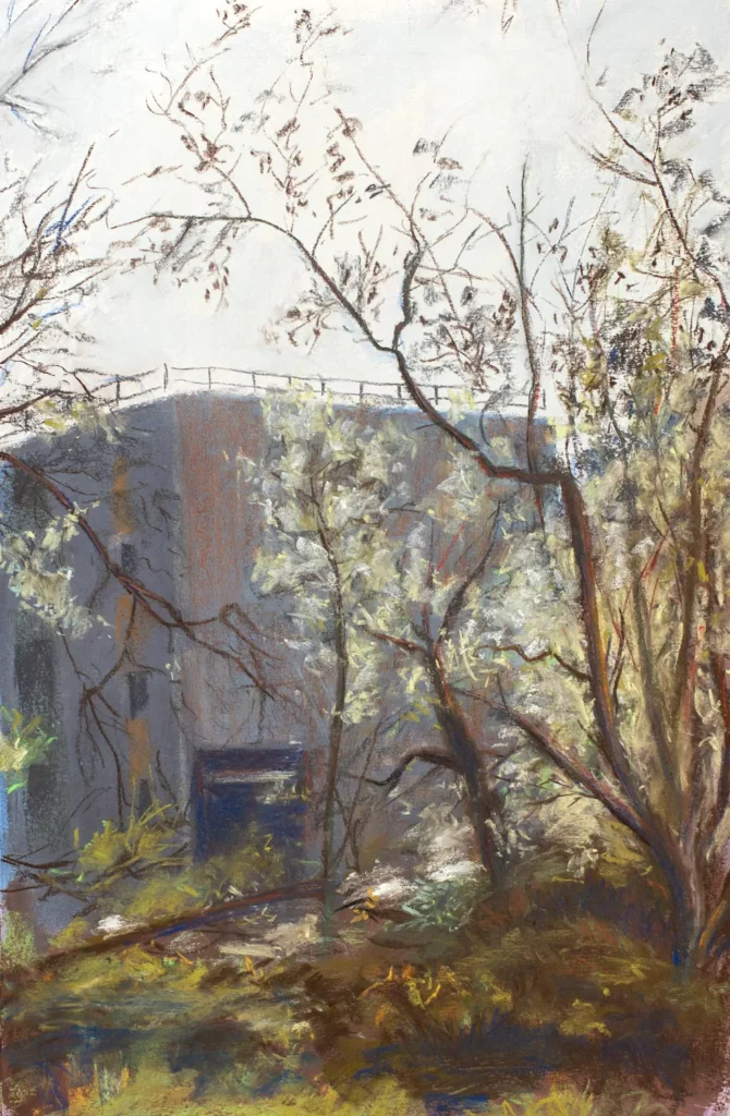 Contre-jour, 2024, pastel, 28.5 x 43.7 cm, VENDU