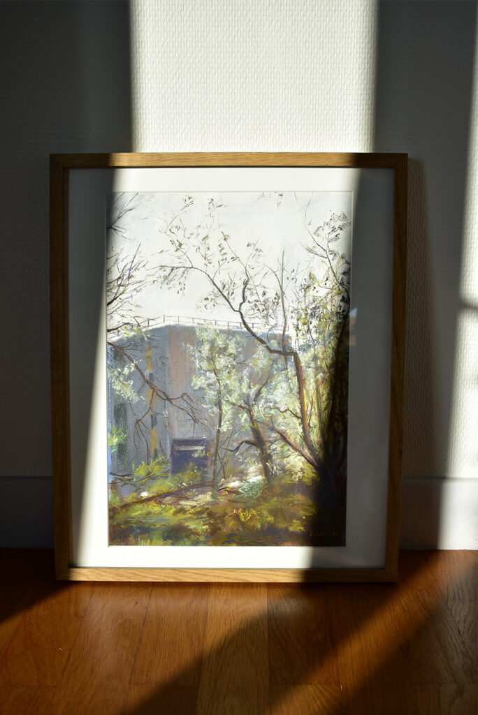 Contre-jour, 2024, pastel, 28.5 x 43.7 cm, VENDU
