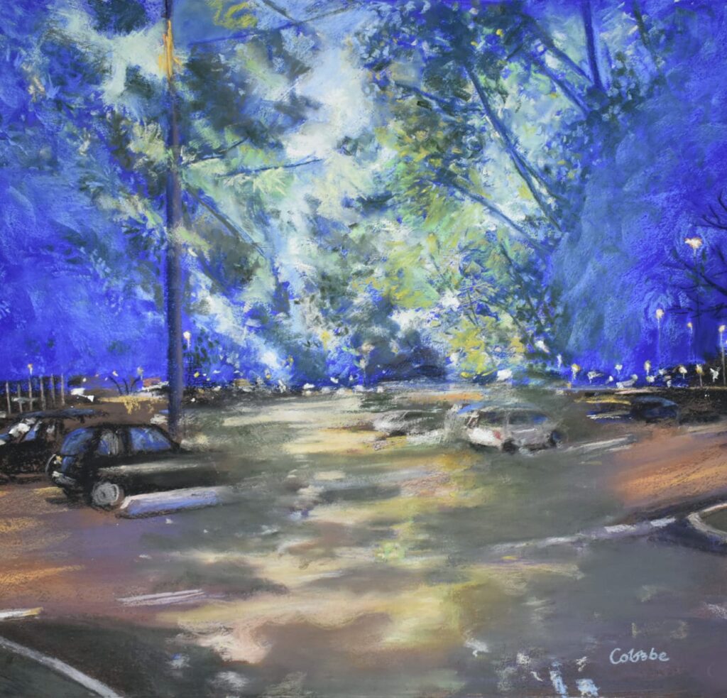 Les Arbres, 2024, pastel, 50 x 50 cm, 460€ (encadré)