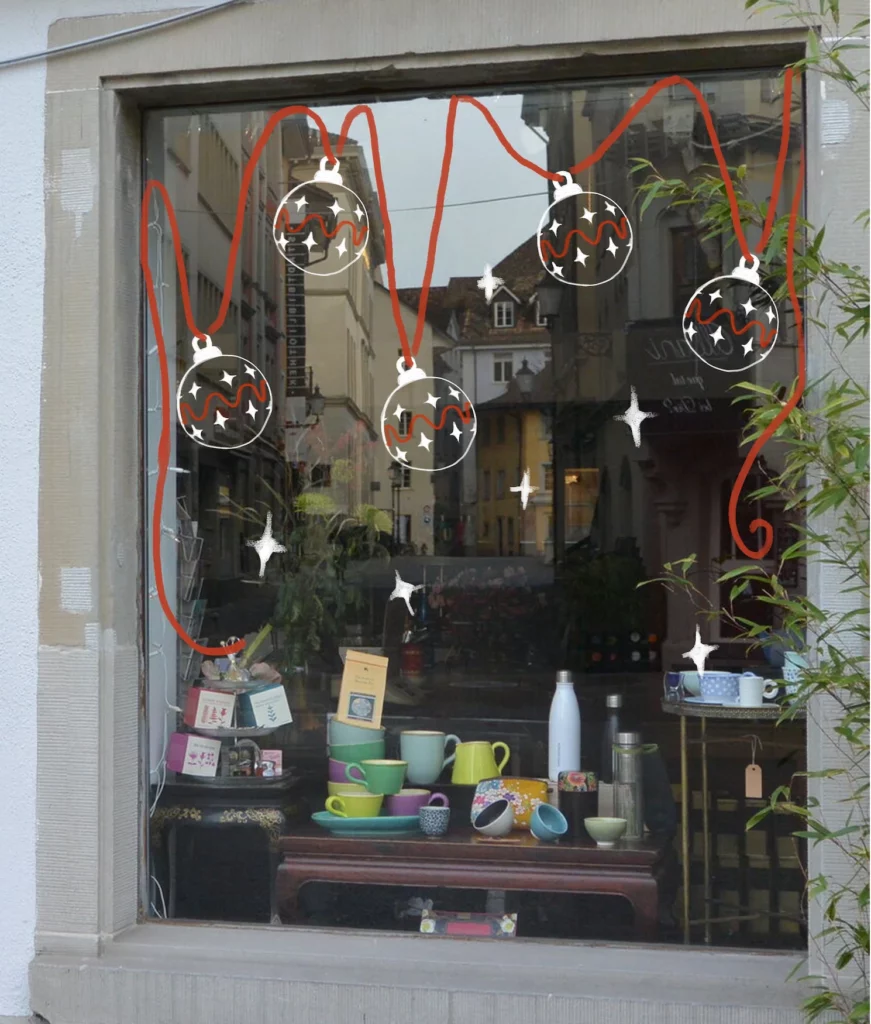 Vitrine guirlande