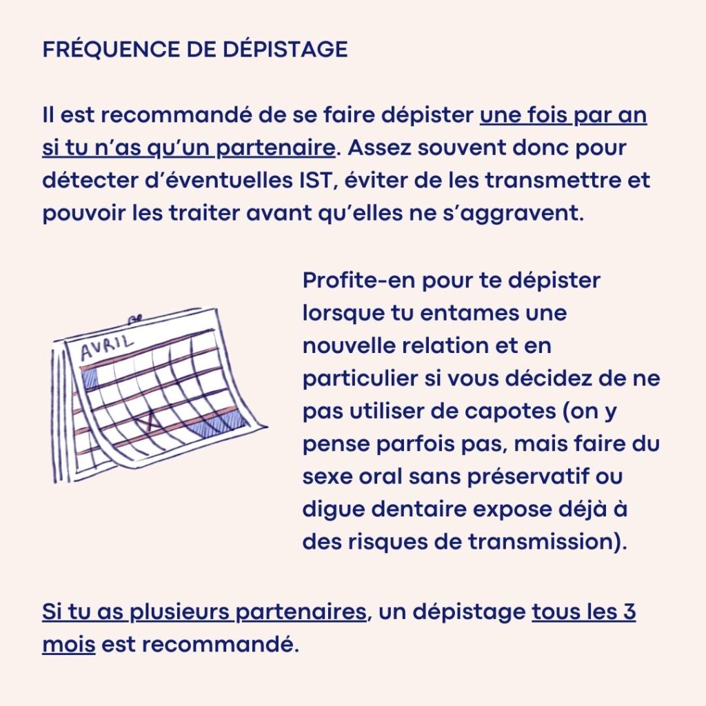 Prévention dépistages des ISTs -Illustration carrousel Instagram
