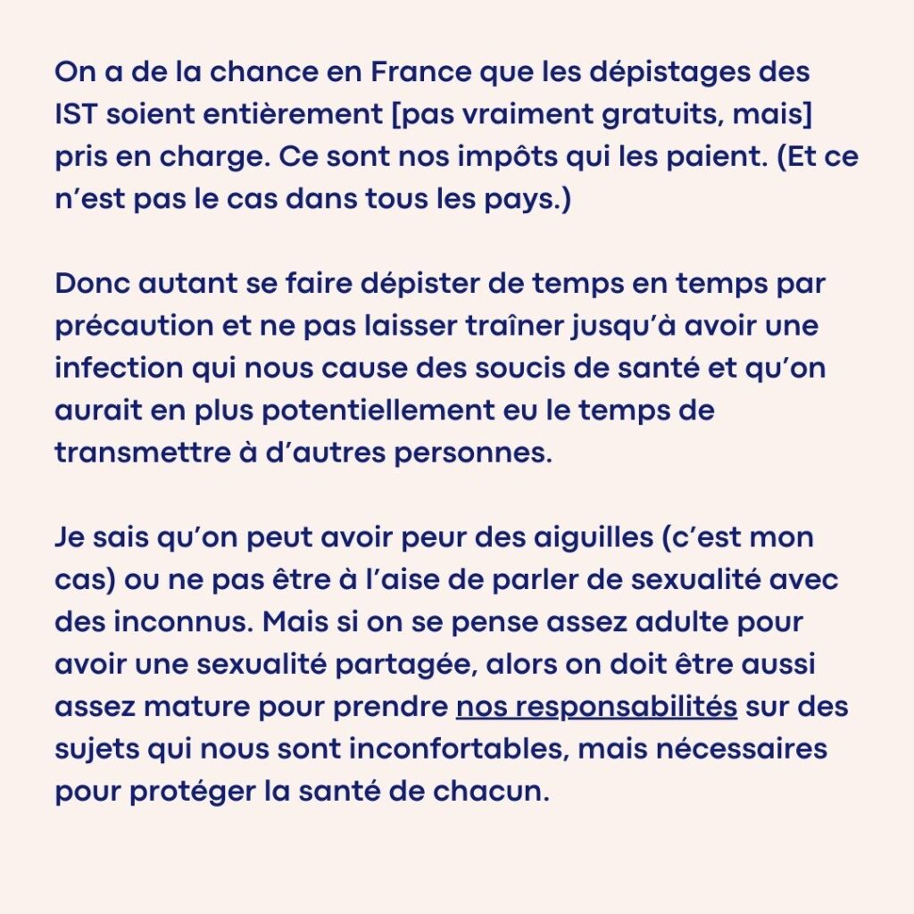 Prévention dépistages des ISTs -Illustration carrousel Instagram