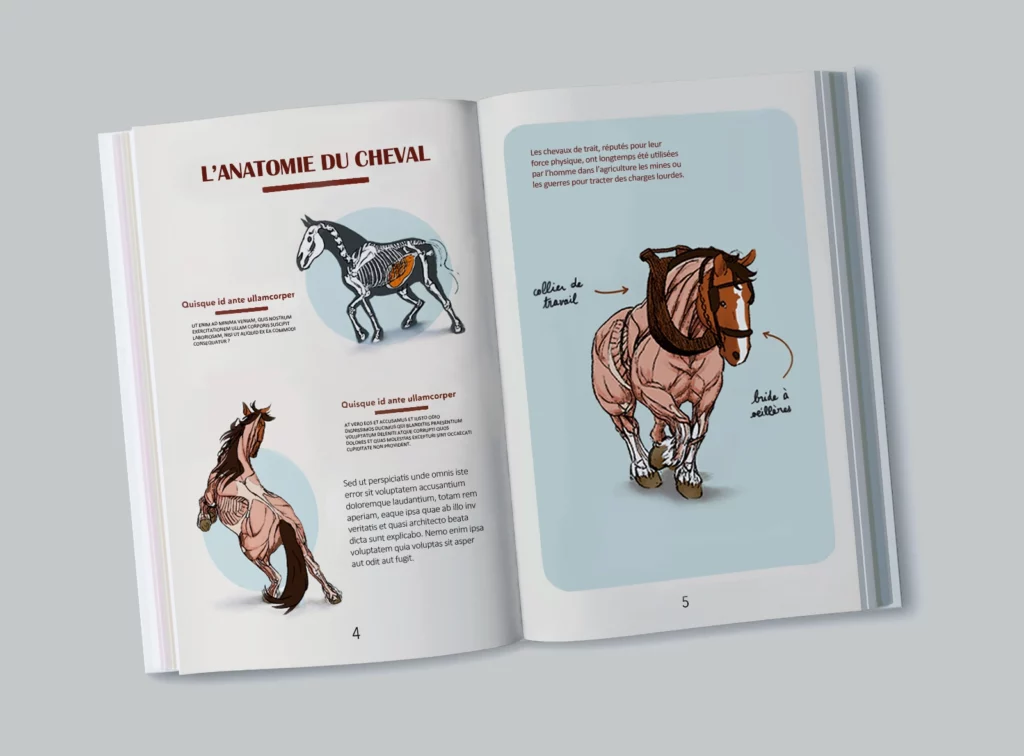 Anatomie du cheval - muscles et squelette