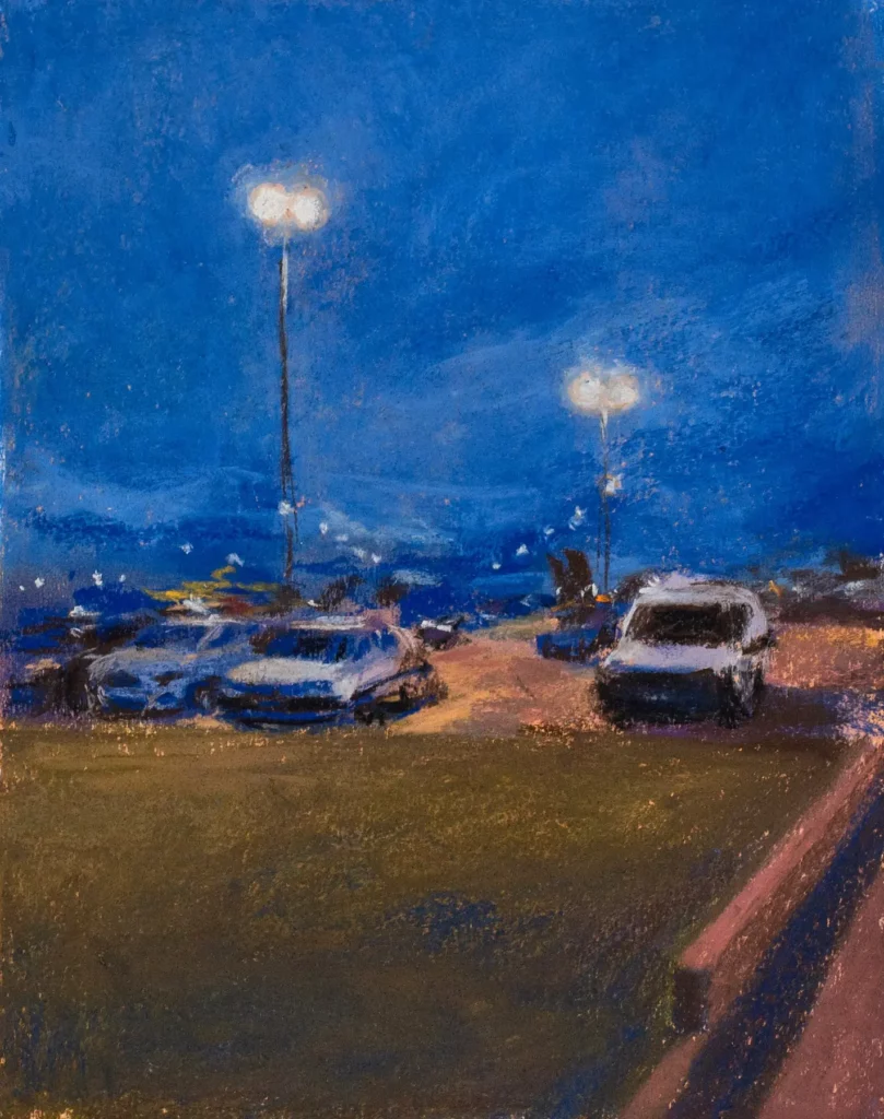 Nocturne 1, 2024, pastel, 21.5 x 28.2 cm, 350€ (encadré)