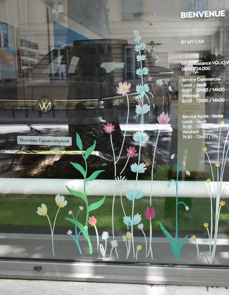 Décoration vitrine printemps 1